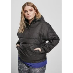 Дамско яке в черен цвят Ladies Panel Padded Pull Over Jacket