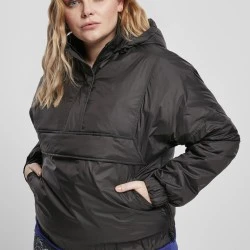 Дамско яке в черен цвят Ladies Panel Padded Pull Over Jacket