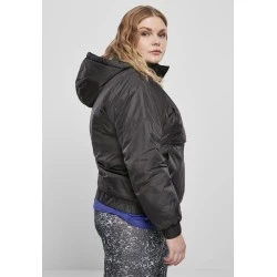 Дамско яке в черен цвят Ladies Panel Padded Pull Over Jacket