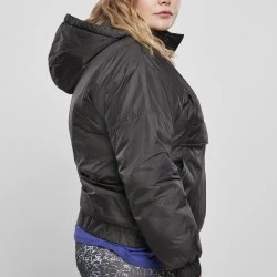 Дамско яке в черен цвят Ladies Panel Padded Pull Over Jacket