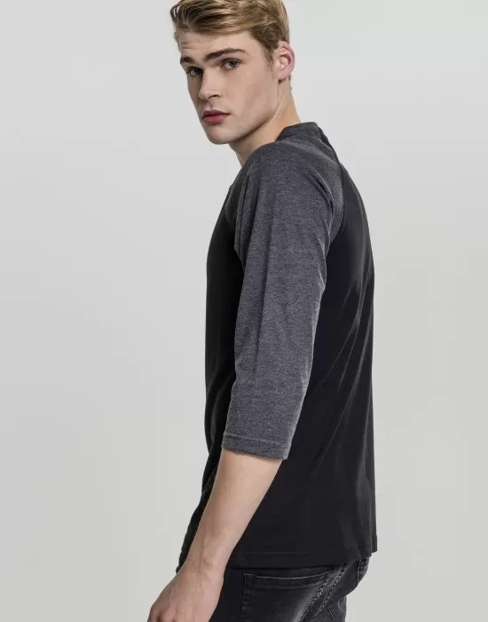 Мъжка блуза с 3/4 ръкави Urban Classics blk/cha, Блузи - Hoodstyle.bg
