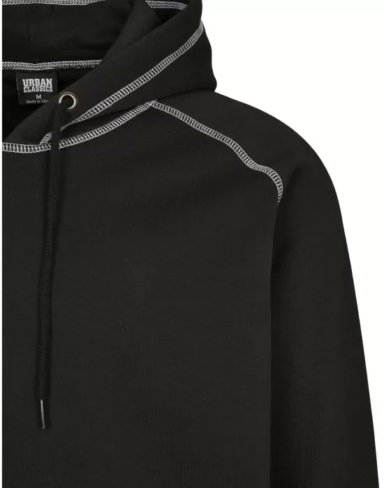 Мъжки суичър в черно Urban Classics Contrast Stitching Hoody, Суичъри - Hoodstyle.bg