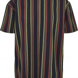 Мъжка тениска на райета в синьо Urban Classics Printed Oversized Retro