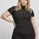 Дамска тениска в черно Urban Classics Ladies Flock Lace Turtleneck, Тениски - Hoodstyle.bg