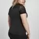 Дамска тениска в черно Urban Classics Ladies Flock Lace Turtleneck, Тениски - Hoodstyle.bg
