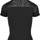 Дамска тениска в черно Urban Classics Ladies Flock Lace Turtleneck, Тениски - Hoodstyle.bg