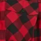 Дамска карирана риза в червено и черно Urban Classics Ladies Short Oversized Check, Блузи - Hoodstyle.bg