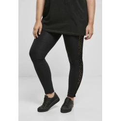 Дамски клин в черно Urban Classics Ladies Flock Lace Stripe