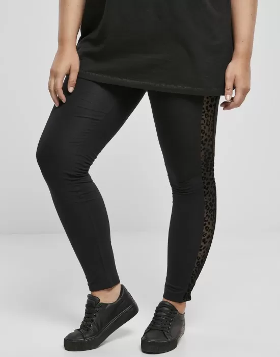 Дамски клин в черно Urban Classics Ladies Flock Lace Stripe, Клинове - Hoodstyle.bg