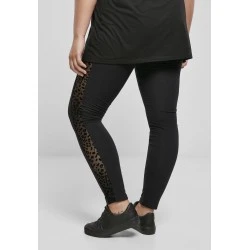 Дамски клин в черно Urban Classics Ladies Flock Lace Stripe