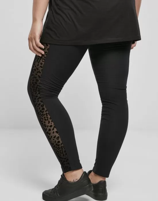 Дамски клин в черно Urban Classics Ladies Flock Lace Stripe, Клинове - Hoodstyle.bg