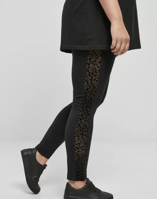 Дамски клин в черно Urban Classics Ladies Flock Lace Stripe, Клинове - Hoodstyle.bg