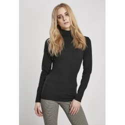 Дамска блуза в черно Urban Classics Ladies Basic Turtleneck