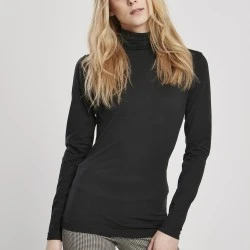 Дамска блуза в черно Urban Classics Ladies Basic Turtleneck