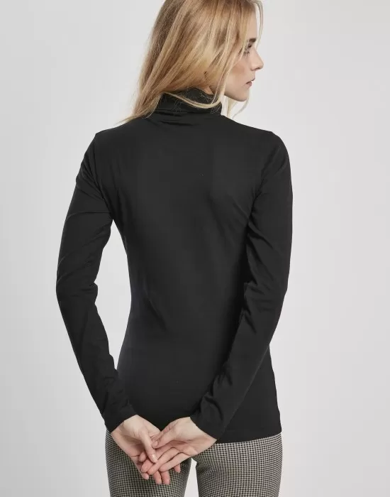 Дамска блуза в черно Urban Classics Ladies Basic Turtleneck, Блузи - Hoodstyle.bg