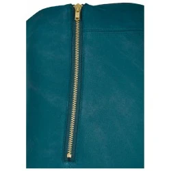 Дамски кожен панталон в цвят тюркоаз Urban Classics Ladies Pants