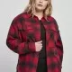 Дамска риза в тъмносиньо и червено Urban Classics Ladies Check Overshirt, Блузи - Hoodstyle.bg