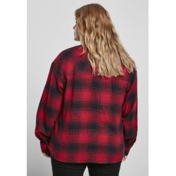 Дамска риза в тъмносиньо и червено Urban Classics Ladies Check Overshirt 