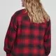 Дамска риза в тъмносиньо и червено Urban Classics Ladies Check Overshirt, Блузи - Hoodstyle.bg