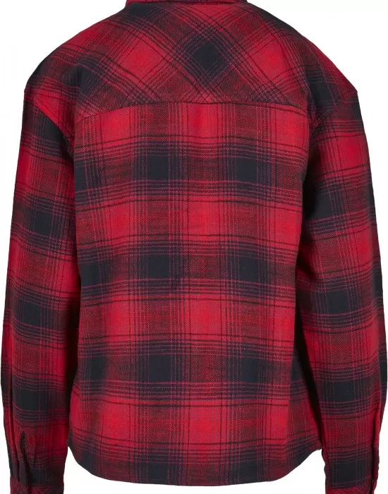 Дамска риза в тъмносиньо и червено Urban Classics Ladies Check Overshirt, Блузи - Hoodstyle.bg