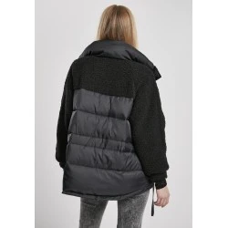 Дамско яке в черно от Urban Classics Ladies Sherpa Mix Puffer 
