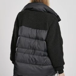 Дамско яке в черно от Urban Classics Ladies Sherpa Mix Puffer 