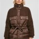 Дамско Пухено Яке Ladies Sherpa Mix Puffer Jacket brown XXL