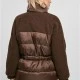 Дамско Пухено Яке Ladies Sherpa Mix Puffer Jacket brown XXL
