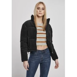 Дамско яке в черно от Urban Classics Ladies Corduroy Puffer