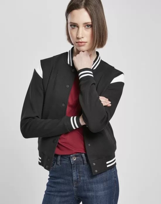 Дамско колежанско яке в черно от Urban Classics Ladies, Якета - Hoodstyle.bg