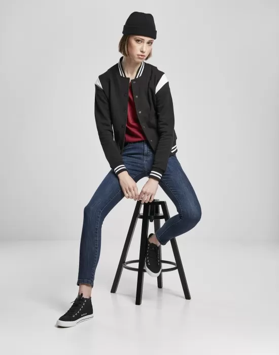 Дамско колежанско яке в черно от Urban Classics Ladies, Якета - Hoodstyle.bg