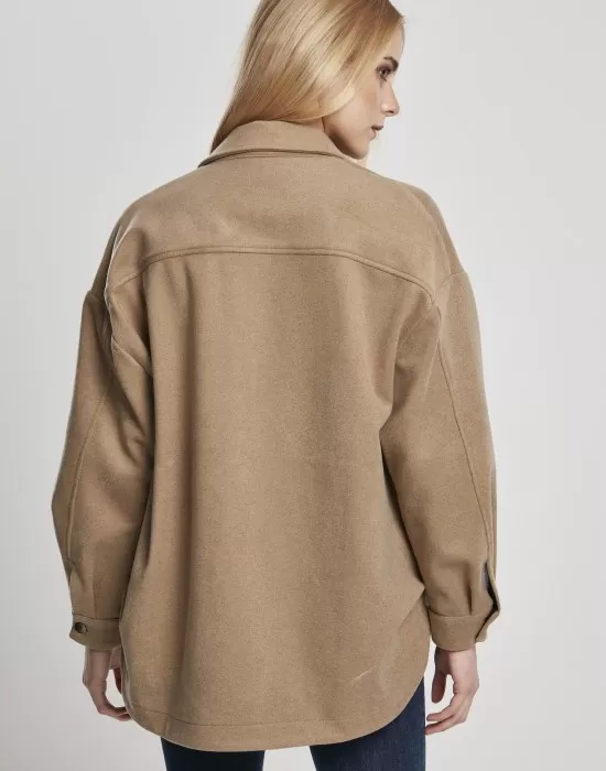 Дамска риза в тъмно бежово Urban Classics, Якета - Hoodstyle.bg