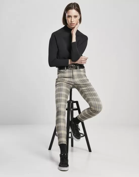 Дамска блуза в черно Urban Classics Ladies Interlock Short Turtleneck Crew, Блузи - Hoodstyle.bg