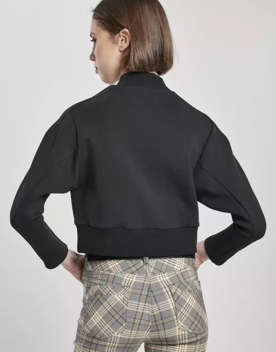 Дамска блуза в черно Urban Classics Ladies Interlock Short Turtleneck Crew, Блузи - Hoodstyle.bg