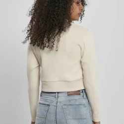 Дамска блуза в пясъчен цвят Urban Classics Ladies Interlock Short Turtleneck Crew 