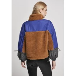 Дамско яке в три цвята от Urban Classics Ladies Sherpa 3-Tone Pull Over 