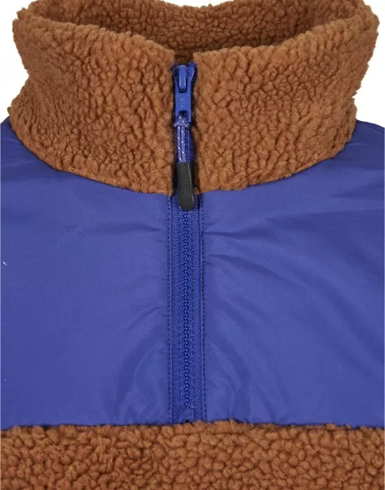 Дамско яке в три цвята от Urban Classics Ladies Sherpa 3-Tone Pull Over, Якета - Hoodstyle.bg