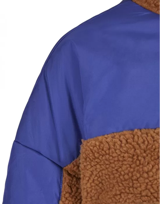 Дамско яке в три цвята от Urban Classics Ladies Sherpa 3-Tone Pull Over, Якета - Hoodstyle.bg