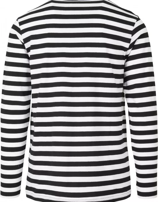 Мъжка блуза в черно и бяло Urban Classics Regular Stripe LS, Блузи - Hoodstyle.bg