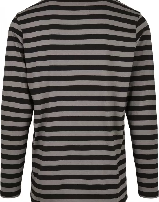 Мъжка блуза в черно и бежово Urban Classics Regular Stripe LS, Блузи - Hoodstyle.bg