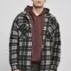 Мъжко карирано яке в черно Urban Classics Plaid Teddy Lined, Якета Пролет / Есен - Hoodstyle.bg
