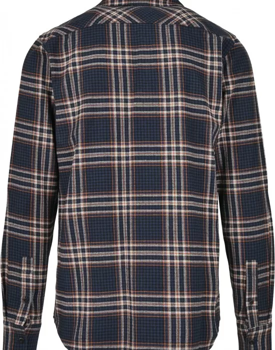 Мъжка риза в тъмносиньо каре от Urban Classics Checked Campus Shirt, Ризи - Hoodstyle.bg