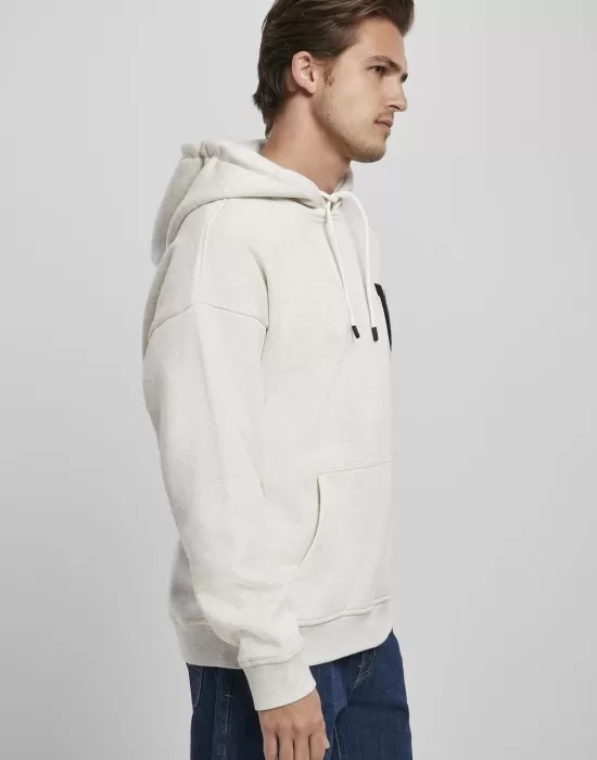Мъжки суичър Urban Classics Frottee Patch в светлосив цвят, Суичъри - Hoodstyle.bg