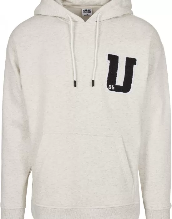 Мъжки суичър Urban Classics Frottee Patch в светлосив цвят, Суичъри - Hoodstyle.bg