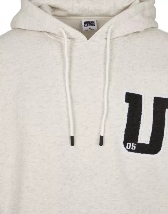 Мъжки суичър Urban Classics Frottee Patch в светлосив цвят, Суичъри - Hoodstyle.bg