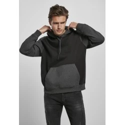 Мъжки суичър Urban Classics 2-Tone в черен и тъмносив цвят