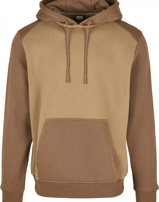 Мъжки суичър Urban Classics 2-Tone в кафяво midground/darkground, Суичъри - Hoodstyle.bg