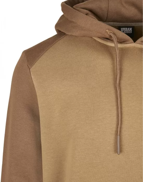 Мъжки суичър Urban Classics 2-Tone в кафяво midground/darkground, Суичъри - Hoodstyle.bg