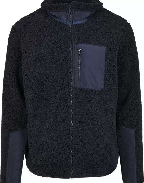 Мъжко яке Urban Classics Sherpa в тъмносин цвят, Якета Пролет / Есен - Hoodstyle.bg