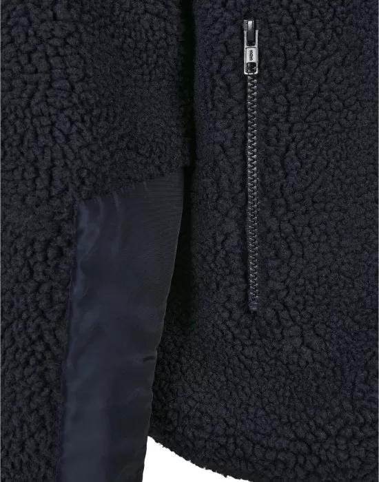 Мъжко яке Urban Classics Sherpa в тъмносин цвят, Якета Пролет / Есен - Hoodstyle.bg